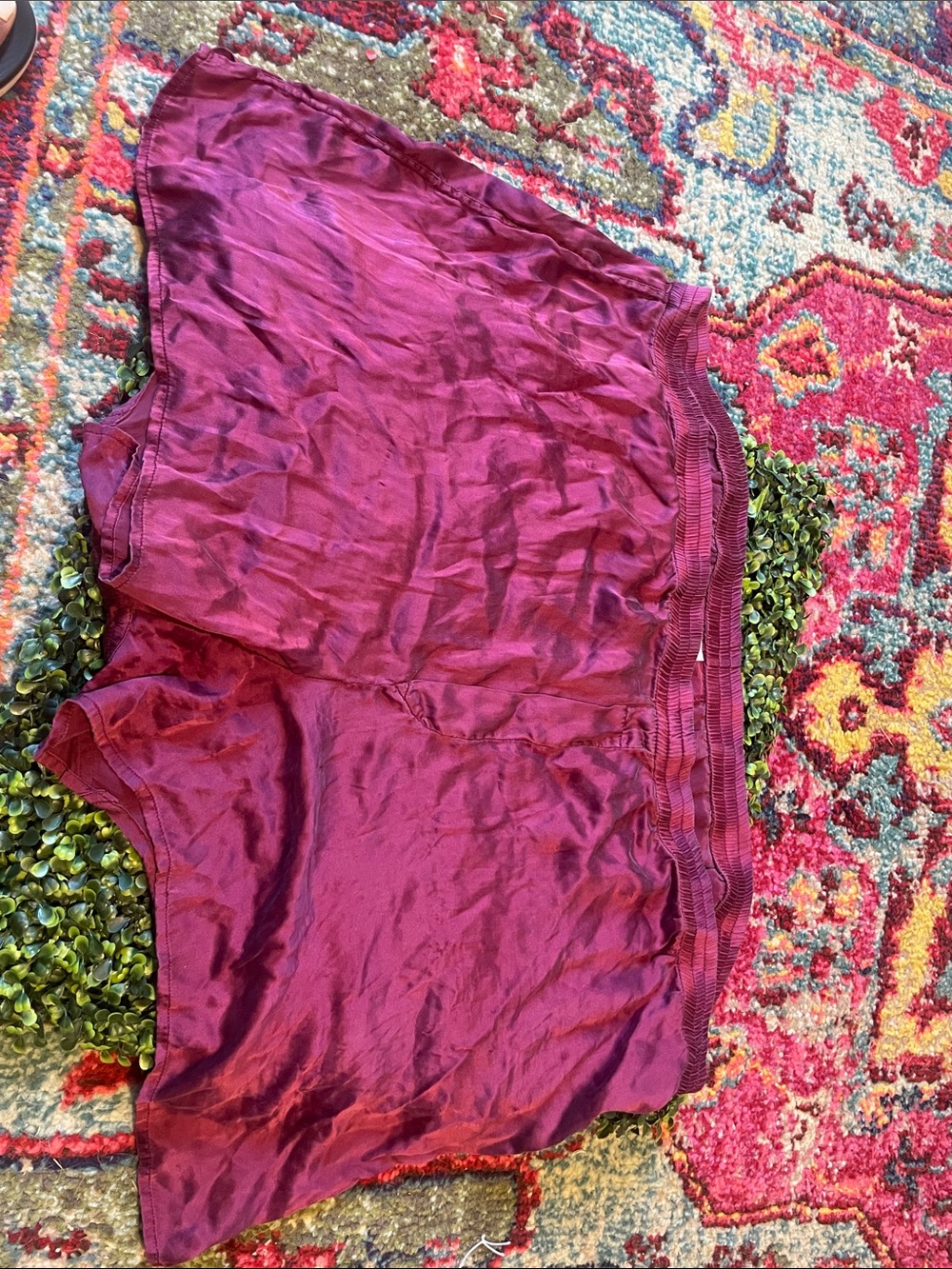 Reckless Plum Satin Shorts